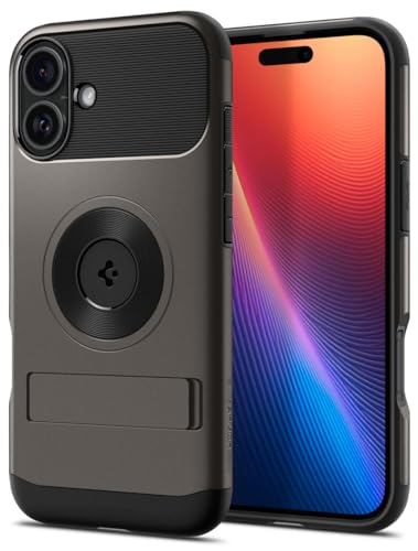 Spigen Slim Armor MagFit Designed for iPhone 16 Case (2024) [Military-Grade Protection] Compatible with MagSafe - Gunmetal