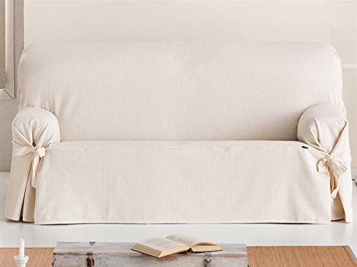 LANOVENANUBE - Funda Sofa Universal Bianca 2 plazas