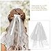 Beavorty Bride's Double Layer Veil Wedding Veil Roll Rim and Bowknot Fashionable and Unforgettable
