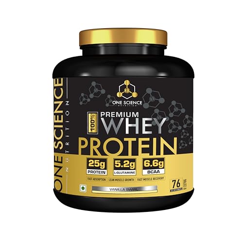 One Science Nutrition (OSN) Premium Whey Protein [ Grass Fed Whey] - 25g Protein, 6.6g BCAA & 5.2 gms L-Glutamine | Refuels & Repairs Muscles - 5 lbs - Vanilla Swirl (B0CVKZK683) Amazon Price History, Amazon Price Tracker