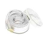 Tailor Tape Measure with Round Clear Plastic Case - 60"/150cm, Sewing Measuring Tape (1 Pack 60in/1.