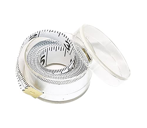 Tailor Tape Measure With Round Clear Plastic Case - 60"/150Cm, Sewing Measuring Tape (1 Pack 60In/1.5M) #TOP8