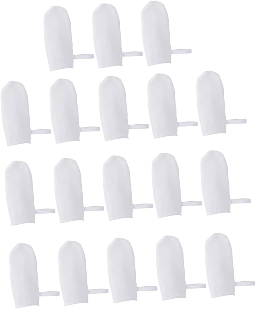 NOLITOY 1 Set 18pcs Gauze Finger Toothbrushes for Infant Toddler Deciduous Teeth Gum Brush Oral Cleaner Safe for Sensitive Gums