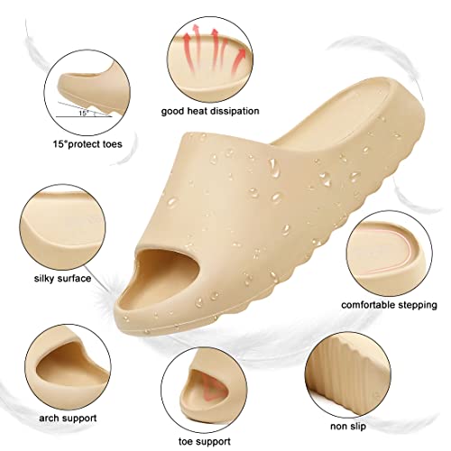 Platform Pillow Slippers Slides For Women And Men, Eva Anti-Slip Cloud Slippers Lightweight Spa Open Toe Shower Sandals For Indoor & Outdoor #TOP2