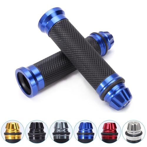 Universal 7/8" 22mm Motorcycle Handlebar Grips Gel Rubber Compatible with Chopper Cruiser Bike Street Bike Dirt Bike - Thumbnail 3