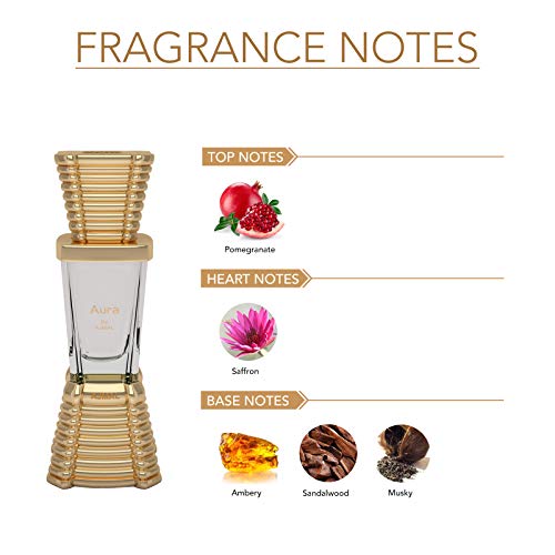 Ajmal Aura Concentrated Perfume Oil Floral Fruity Alcohol-free Attar 10ml for Unisex and Maryaj Tuxedo Eau De Parfum Spicy Woody Perfume 100ml for Men - Image 3