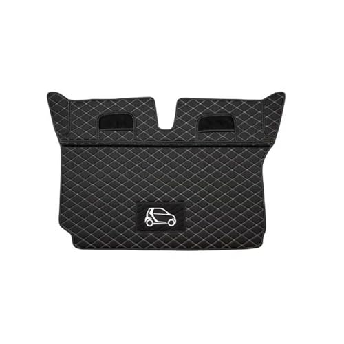 Car Rear Boot Mats, for smart 451 smart 453 fortwo 2009-2020 Non-Slip Anti-Scratch Car Boot Liner Guard Tray Rear Trunk Floor Mat Protector Accessories,black-451-fully