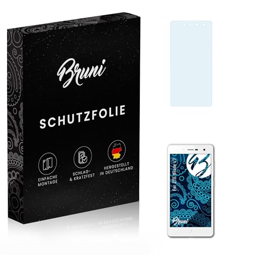 Bruni Película Protectora compatible con ZTE Blade L7 Protector Película, claro Lámina Protectora (2X)
