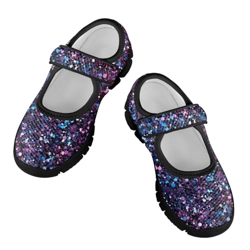 Girls Dress Shoes Glitter Princess Shoe Mary Jane Flats Party Wedding Prom Footwear for Little Kid/Big Kid