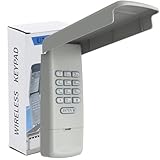 Universal Garage Door Opener Keypad for Liftmaster Chamberlain Craftsman Linear Genie Multicode Stanley Wayne Dalton Openers Learn Button & Dip Switch, Wireless Keyless Entry Outside Garage Remote