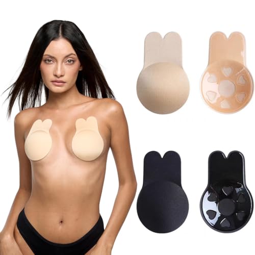 LICHUANUK Push Up Soutien-Gorge Adhésif sans Bretelle Dos Nu Invisible Auto-adhésif Réutilisable Soutien Gorge pour Robes de Mariée de Soirée Bra, Couleur...