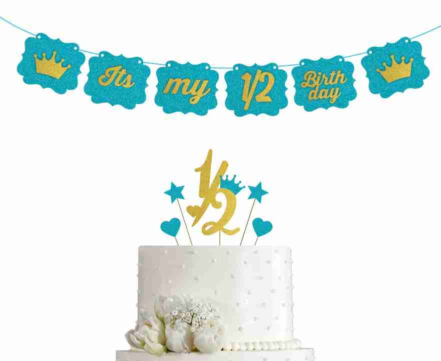 Buy SVM CRAFT Half Cake Topper And It s My Birthday Banner Six Month buy-svm-craft-half-cake-topper-and-it-s-my-birthday-banner-six-month