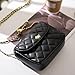 Women Vintage Quilted Flap Bag Chain Strap Cross Body Shoulder Purse Messenger Belt Bag (Black)