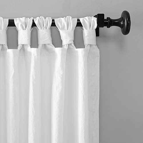Archaeo Washed Cotton Twist Tab Curtain, 52" x 95", White by Archaeo - Image 2
