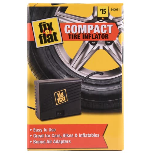 Fix-A-Flat S40071 Tire Inflator, Compact, 12V, Easy To Use #TOP5