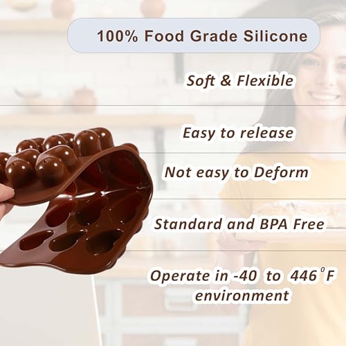 Image of MoldBerry Silicone Chocolate Mould Combo of 3 | Valentine Special Chocolate Bar Mold + 15 Cavity Heart + 55 Mini Heart Shape Tray | for DIY Chocolate, Candy & Jelly Making