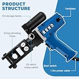 MXBAOHENG Electric Hydraulic Crimping Tool Kit with 15 Moulds for Crimping Copper Terminals from 4-300mm² Aluminium Terminals from 4-240mm² - Image 3