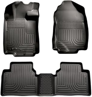 HUSKY LINERS Weatherbeater | Passend für 2010–2012 Ford Fusion/Lincoln MKZ, 2006 Lincoln Zephyr, passend für 2010–2011 Mercury Milan, Front & 2nd Row Liner - Schwarz, 3 Stück | 98361