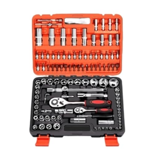 Repair Tools Hand Tool Sets Tool Box Set 108Pcs Household Tool Kit Socket Wrench Sets Storage Case for Home Maintenance Auto Repair wljdp240511