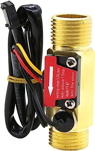 Capteur de débit d'eau 1/2 pouce deux-en-un avec sonde de température interne