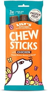 Lily's Kitchen Chew Sticks with Chicken Grain Free Dog Treat, 3 Count (Pack of 10)