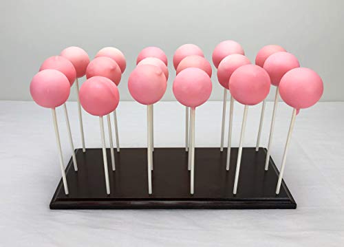 Nangopop Cake Pop Stand Display - 18 Hole Rustic Wood Lollipop Holder, Candy Or Sucker Stand For Wedding, Baby Shower, Birthday Party - Fit 5/32" (4Mm) Lollipop Sticks #TOP1