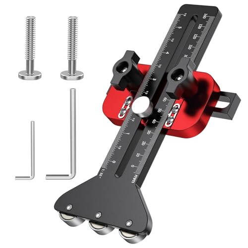 Tischsägeführung, Einstellbar Tischkreissägenführung Mehrwinkel Spursäge Fräsanschlag Aluminiumlegierungen Tischsaw Jig Schneidwerkzeug mit 3 Riemenscheibenzauntisch-Sägenzubehör