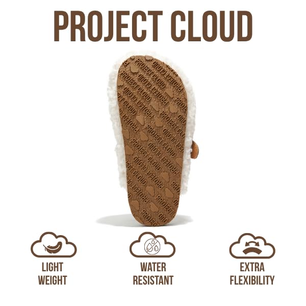 Image of Project Cloud Kids Clogs 100% Genuine Leather with Natural Cork Footbed & Memory Foam Insole Arch Support - Non-Slip Clogs for Kids - Slippers Sandals for Boys & Girls Footwear