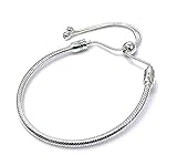 Authentic Bolenvi 925 Sterling Silver Adjustable Size Clip On/Off Bracelet compatible with Pandora B