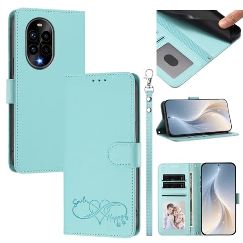 Jiajihua Cover Compatible with Huawei Nova 13 Pro 5G Phone Case【Card Cash Slot Wallet Design Flip Kickstand Drop Protection】 Mint