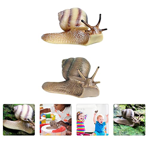 Cabilock 2Pcs Resin Snail Figurine Snail Garden Statue Cute Snail Garden Decor Animal Statue Micro Landscape Fish Tank Aquarium Decoration Ornaments (Mixed Color) #TOP2