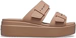 Crocs Women's Brooklyn Buckle Low Wedges, Platform Sandals
