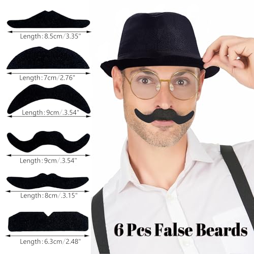 1920s Mens Costume Accessories Outfit Fedora Hat Vintage Roaring 20s Costumes Gangster Accessories for Gatsby Party2