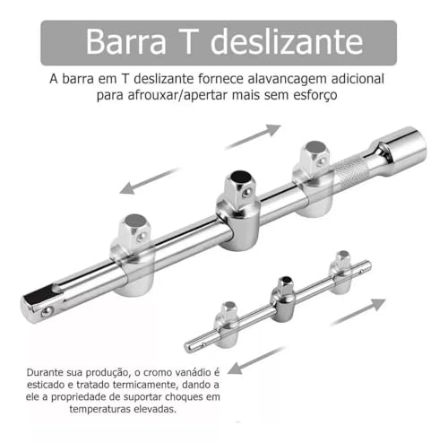 Jogo 108pc De Soquete 1/2 Aço Crv Profissional Novo