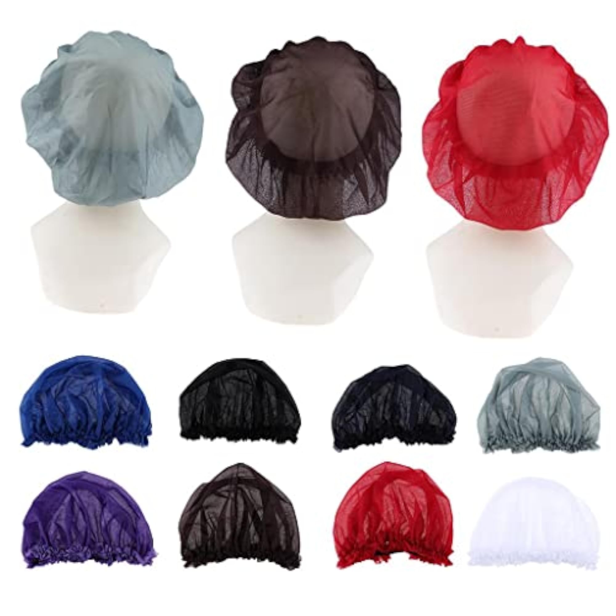 Vintage Retro Royal Court Lace Sleep Cap, Blue