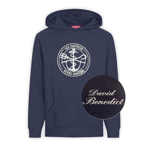 David Benedict Derbe JF_Zobel Sea Shepherd Gots Organic Pull à capuche pour homme Bleu marine/blanc cassé, bleu, XXL