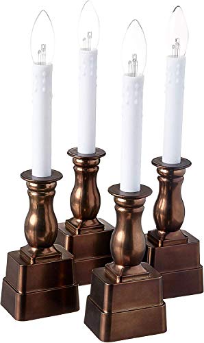 Boston Warehouse Allure Adjustable Height Indoor Flameless Window Candles with Timer, Set of