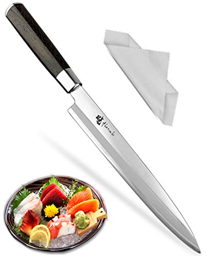 MYVIT Sushi Knife Japanese Sashimi Knife Chef Knife 9.5 inch Pro Cooking Fish