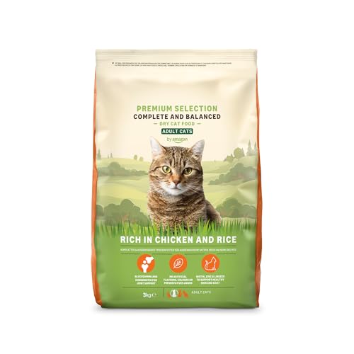 Marchio Amazon - Lifelong - Complete Alimento secco completo per gatti adulti ricco in pollo e riso, 1 Confezione da 3kg