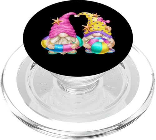 Cute Beach Lover Gnomies With Flip Flops For Summer Vacation PopSockets PopGrip per MagSafe