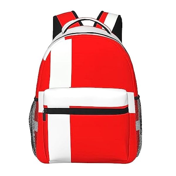 Denemarken Deense Vlag Casual Rugzak Lichtgewicht Reizen Dagrugzak Laptop Rugzak Voor Vrouwen Mannen