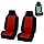 FH Group Car Seat Covers High Back Classic Cloth Front Set with Gift - Universal Fit for Cars, Trucks & SUVs (Red) FB102102