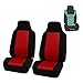 FH Group FB102114 Classic Cloth Seat Covers (Red) Front Set with Gift - Universal Fit for Cars Trucks & SUVs