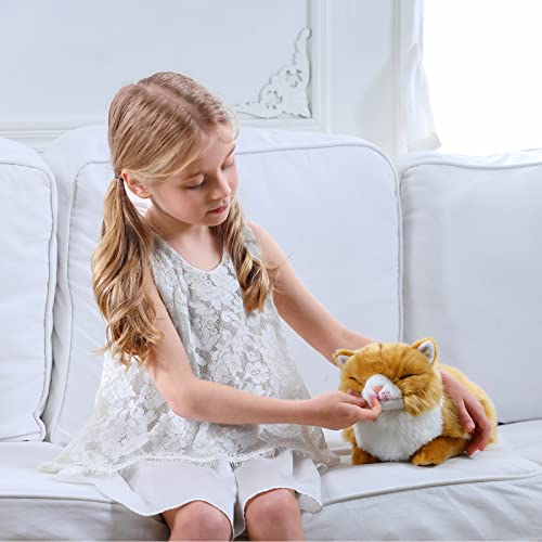 Image of CU-MATE Adorable Stuffed Animals Cat -Handmade Plush Soft Cat -Present Gift for Boys /Girls (Tabby Cat)