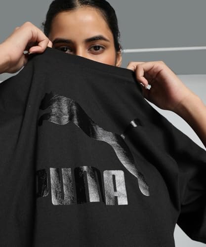 PUMA CLASSICS Oversized Logo Tee Polo Tişört Kadın - Görsel 4