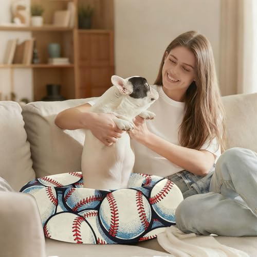 Lit orthopédique chaud pour petit chien et chat XS motif baseball - 7