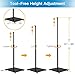 PERLESMITH Universal Speaker Stands with Tempered Glass Base - 21” to 38” Height Adjustable Speaker Stands for Small Bookshelf & Satellite Speakers Weight up to 6lbs - 1 Pair (Model: PSSS4)