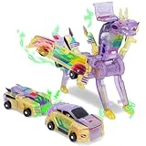 Hjhyqex 2-in-1 Transformation Dinosaur Car Toy - Magnetic Collision Robot Cars for Kids | Fun Collision Transformation Toy for Boys & Girls | Perfect Birthday & Christmas Party Gift