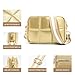 NAARIIAN Crossbody Bags for Women Small Puffy Quilted Purses Shoulder Handbags Adjustable strap Cute Gifts Everyday Travel Bag(Gold)