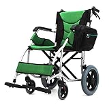 SXTYRL Rollstuhl faltbar leicht Aluminium, Rollstuhl selbstantrieb mit handbremsen, steckachsensystem sitzbreite reiserollstuhl mit feststellbremse und Anti-Rutsch-Rad,A